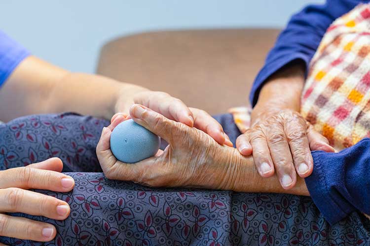 alien hand syndrome giving patient stress ball